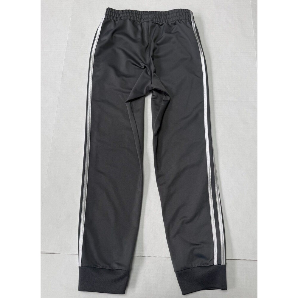 Adidas Youth Boys Size M 10/12 Gray 3-Stripe Joggers Track Pants Athletic Active
